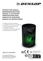 Dunlop 871125219625 Instruction Manual