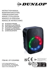 Dunlop 871125249500 Instruction Manual