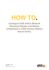 Axis A4612 How-To