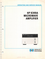 HP 8349A Operating And Service Manual