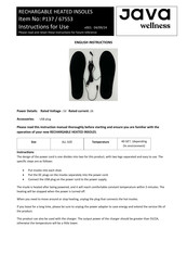 Java wellness 67553 Instructions For Use Manual