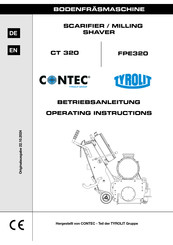 TYROLIT Hydrostress CONTEC CT 320 Operating Instructions Manual