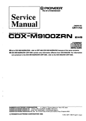 Pioneer CDX-M9100ZRN/EW Service Manual