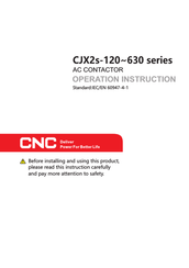 CNC CJX2s-160 Operation Instruction Manual