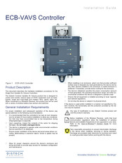 Distech Controls ECB-VAVS Installation Manual