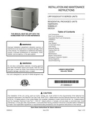 Lennox LRP15GXV715 Series Installation And Maintenance Instructions Manual