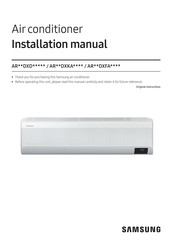 Samsung AR DXKA Series Installation Manual