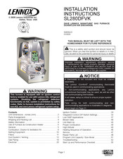 Lennox SL280DFVK Installation Instructions Manual