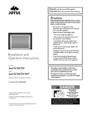 Jøtul GI 545 DV MV Installation And Operation Instruction Manual