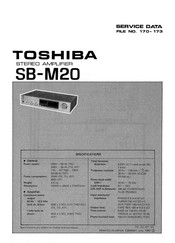 Toshiba SB-M20 Service Data