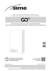Sime GO 25 BF User, Installation And Servicing Instructions