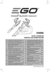 Ego Power+ LV5000E Operator's Manual