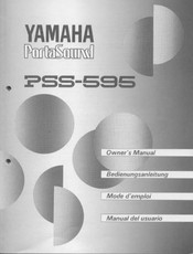 Yamaha PortaSound PSS-595 Owner's Manual