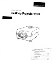Proxima Desktop Projector 9200 User Manual