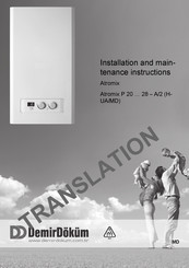 Demir Dokum Atromix P 24-A/2(HUA/MD) Installation And Maintenance Instructions Manual