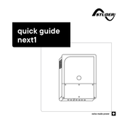 Studer next1 Quick Manual