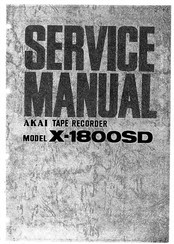 Akai X-1800SD Service Manual