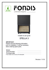Fondis Stella 3 H1000 Installer/User Manual