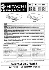 Hitachi DA-40 Service Manual