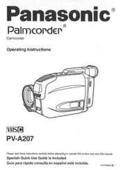 Panasonic Palmcorder PV-A207 Operating Instructions Manual