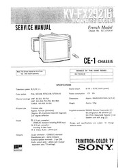 Sony TRINITRON KV-FX2921B Service Manual