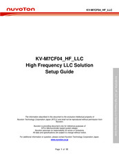 Nuvoton KV-M7CF04 HF LLC Setup Manual