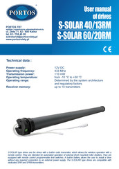 Portos S-SOLAR 40/13RM User Manual