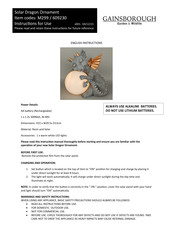 Gainsborough M299 Instructions For Use Manual