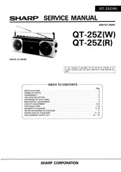 Sharp QT-252ZR Service Manual