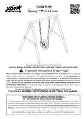XDP Recreation Sweeng 35100 Owner's Manual, Assembly Instructions, Care, Maintenance And User's Manual