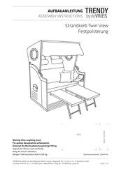deVRIES TRENDY Beach Chair Assembly Instructions Manual