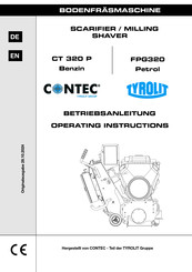 TYROLIT Hydrostress CONTEC CT 320 P Operating Instructions Manual