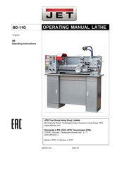 Jet BD-11G Operating Manual
