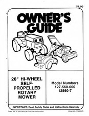 MTD 12560-7 Owner's Manual