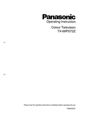 Panasonic TX-68PS72Z Operating	 Instruction