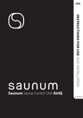 Saunum AirIQ Instructions For Use And Installation