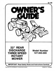MTD 365 Owner's Manual