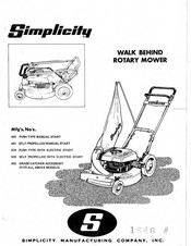 Simplicity 491 User Manual