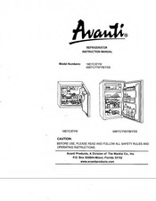 Avanti 498YW Instruction Manual