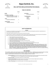 Aqua Control Bottom Circulator Instruction Manual