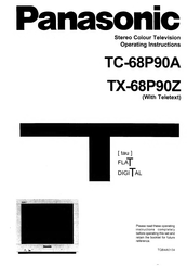 Panasonic TX-68P90Z Operating Instructions Manual