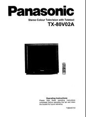 Panasonic TX-80V02A Operating Instructions Manual