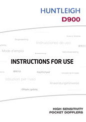 Huntleigh D900 Instructions For Use Manual