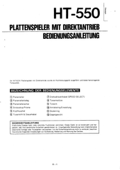 Hitachi HT-550 Instruction Manual