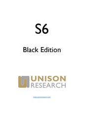 Unison Research S6 Manual