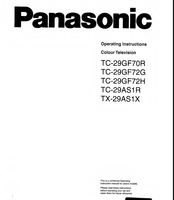 Panasonic TC-29GF72G Operating Instructions Manual
