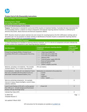 HP HSC-F003SF Product End-Of-Life Disassembly Instructions