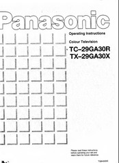 Panasonic TC-29GA30R Operating Instructions Manual