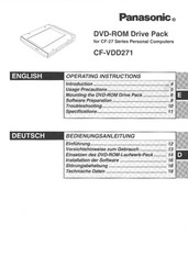 Panasonic CF-VDD271 Operating Instructions Manual