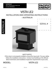 Pacific energy Alderlea T4 LE2 Installation And Operating Instructions Manual
